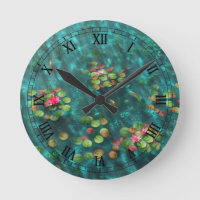 Lilien an der Wasseruhr