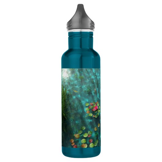 Lilien auf der Wasserflasche Edelstahlflasche (Links)