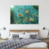 Lilien auf der Wasserkanvas Printwerbung Leinwanddruck (Insitu (Schlafzimmer))