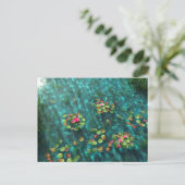 Lilien auf der Wasserpostkarte Postkarte (Stehend Vorderseite)