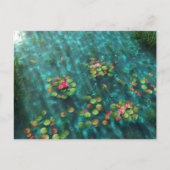 Lilien auf der Wasserpostkarte Postkarte (Vorderseite)