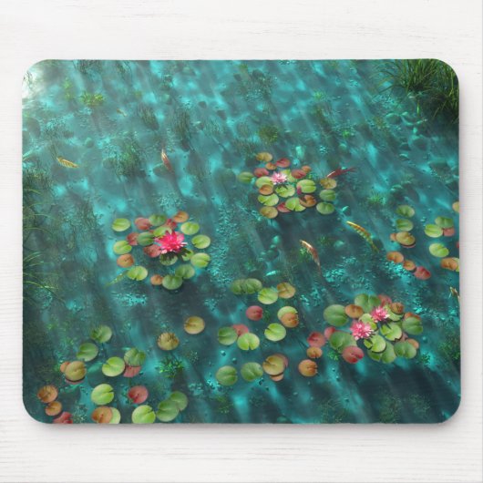 Lilien auf der Wasserrutsche Mousepad (Vorne)