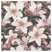 Lilien auf schwarz stoff (Nahaufnahme)