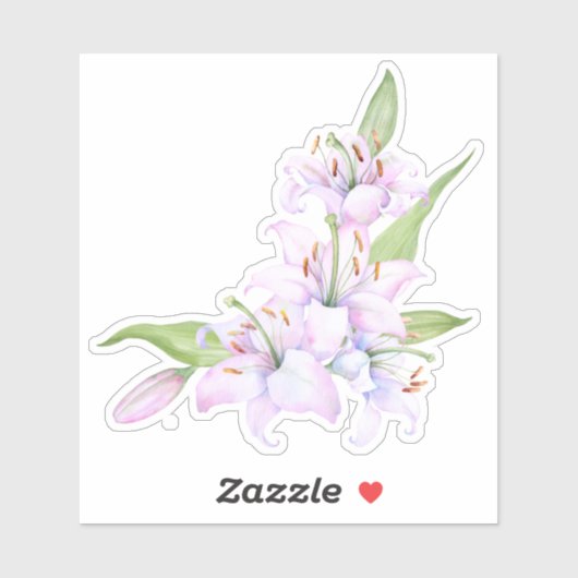 Lilien Aufkleber (Blatt)