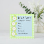 Lilien-Auflage-Einladung Einladung (Stehend Vorderseite)