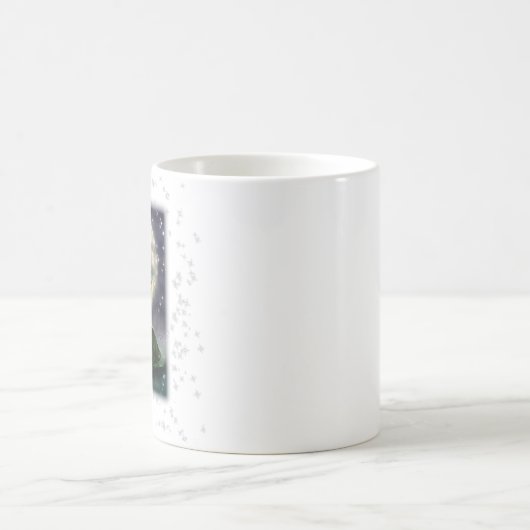 Lilien-Auflage-Feen-Keramik-Tasse Kaffeetasse (Mittel)