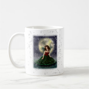 Lilien-Auflage-Feen-Keramik-Tasse Kaffeetasse