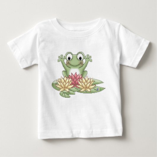 Lilien-Auflage-Frosch Baby T-shirt (Vorderseite)