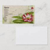 Lilien-Auflage mit Blumen Visitenkarte (Vorne/Hinten)