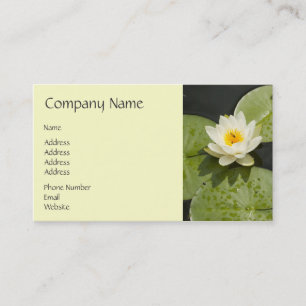 Lilien-Auflagen und weißer Lotos-Blume Visitenkarte