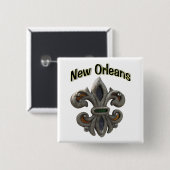 Lilien-beflecktes Glas Button (Vorne & Hinten)