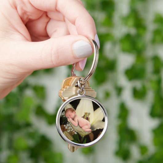 Lilien-Blumen-Baby-Schlüsselanhänger Schlüsselanhänger (Hand)