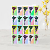 Lilien-Blumen-Pop-Kunst-Gruß-Karte Karte (Gelbe Blume)