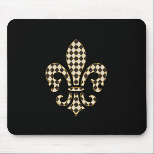 Lilien-Checkered Muster Mousepad