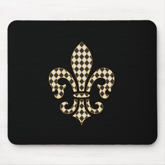 Lilien-Checkered Muster Mousepad (Vorne)
