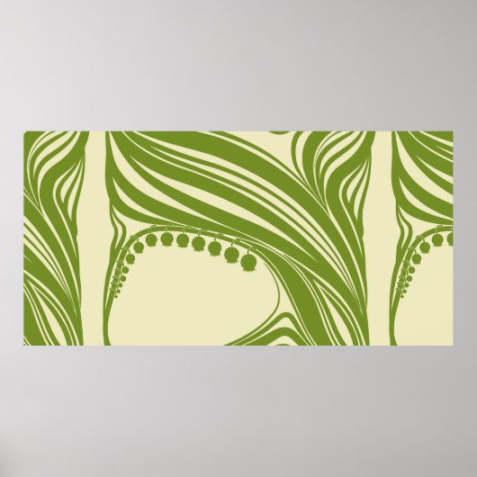 Lilien des Tales. Blumenrahmen. Schöne Seite Poster (Vorne)