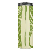 Lilien des Tales. Blumenrahmen. Schöne Seite Thermosbecher (Rückseite)