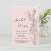 Lilien des Tals Bridal Dusche Einladung (Stehend Vorderseite)