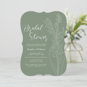 Lilien des Tals Bridal Dusche Einladung