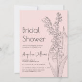 Lilien des Tals Bridal Dusche Einladung (Vorderseite)