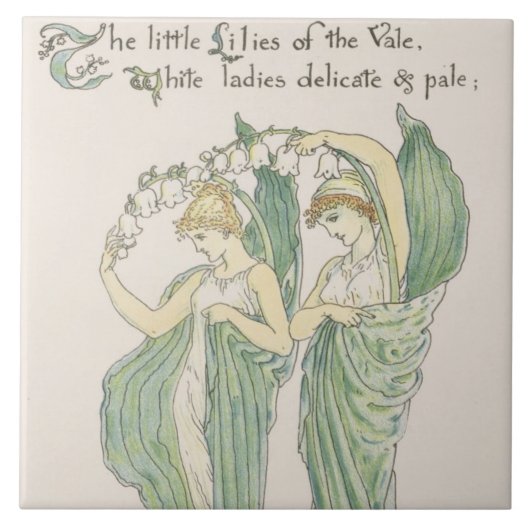Lilien des Tals, von Feast der Flora, 1901 (colo Fliese (Vorderseite)