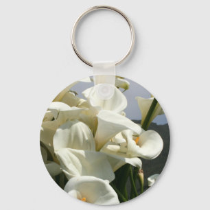 Lilien, die an der Calla-Lilien-Plantage, Taiwan Schlüsselanhänger