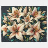 Lilien Fleecedecke (Vorderseite (Horizontal))