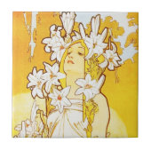 Lilien-Fliese Alphonse Mucha Fliese (Vorderseite)