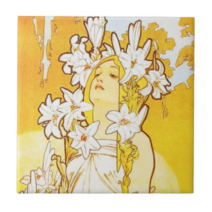 Lilien-Fliese Alphonse Mucha Fliese