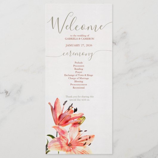 Lilien Florenz Programm (Vorderseite)