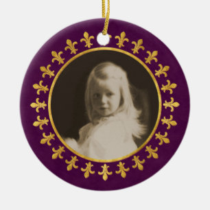 Lilien-Foto-Rahmen Keramikornament