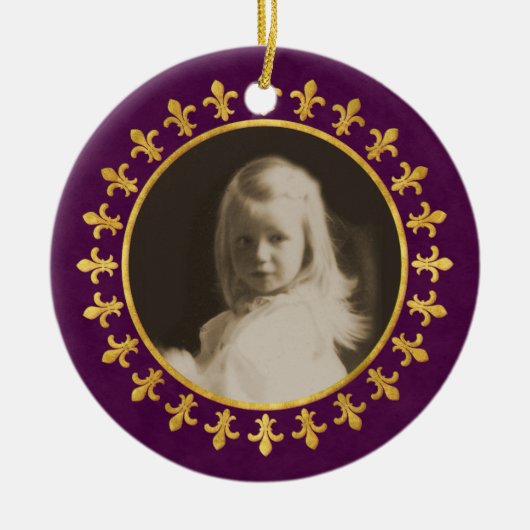 Lilien-Foto-Rahmen Keramikornament (Vorne)