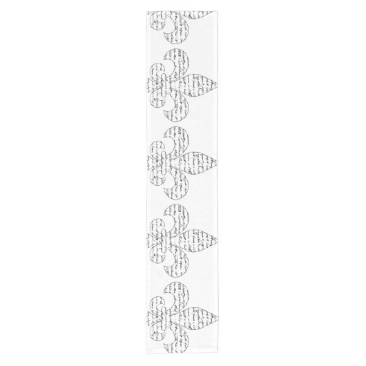 Lilien-Franzose-Skript Kurzer Tischläufer (Vorderseite)