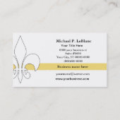 Lilien-gelbe Streifen-Geschäfts-Karte Visitenkarte (Rückseite)