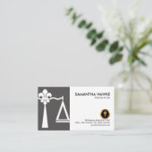 Lilien-Gerechtigkeit stuft weiße Abdeckung ein Visitenkarte (Stehend Vorderseite)