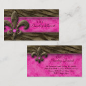Lilien-Geschäfts-Karten-Schmuck-RosaZebra Visitenkarte (Vorne/Hinten)