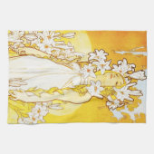 Lilien-Geschirrtuch Alphonse Mucha Handtuch (Horizontal)