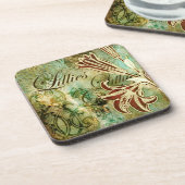 Lilien Getränkeuntersetzer (Linke Seite)