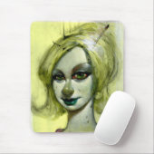 "Lilien-Grün" Mousepad (Mit Mouse)