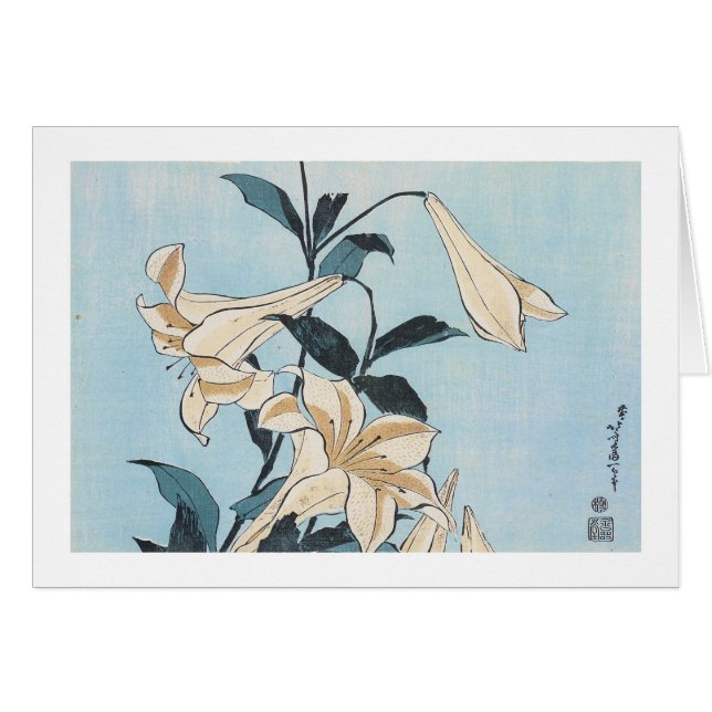 Lilien, Hokusai, 1832 (Vorderseite (Horizontal))