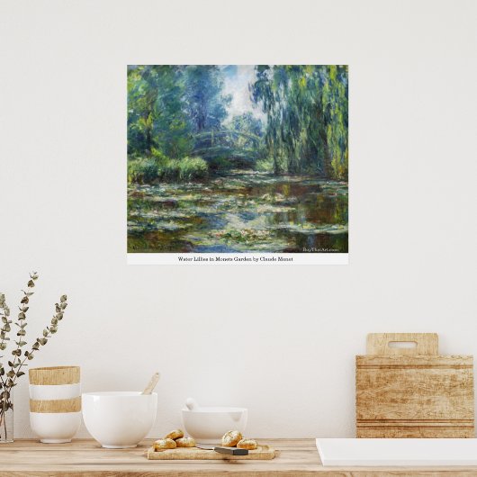 Lilien im Monets Garden von Claude Monet Poster (Küche)