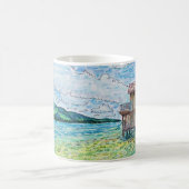 Lilien im See Kaffeetasse (Mittel)