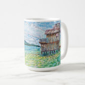 Lilien im See Kaffeetasse (VorderseiteRechts)