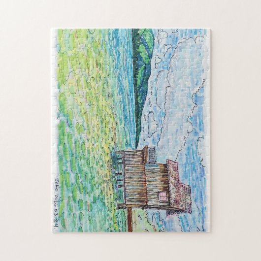 Lilien im See Puzzle (Vertikal)