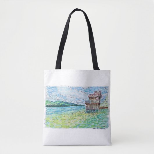 Lilien im See Tasche (Vorderseite)