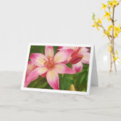 Lilien in der Blüte Karte (Gelbe Blume)