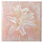 Lilien in rosa Fantasie Fliese (Vorderseite)
