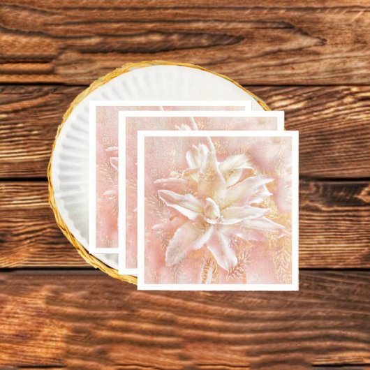 Lilien in rosa Fantasie Serviette