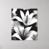 Lilien in Schwarz-Weiß-Leinwand Leinwanddruck (Vorderseite)