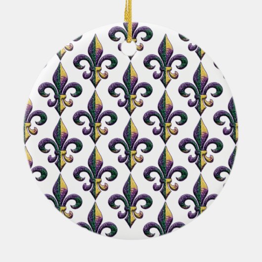 Lilien-Karnevalperlen Keramik Ornament (Hinten)